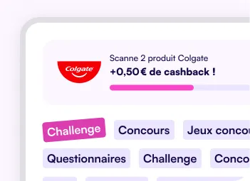 Exemple de challenge Colgate dans l'application
