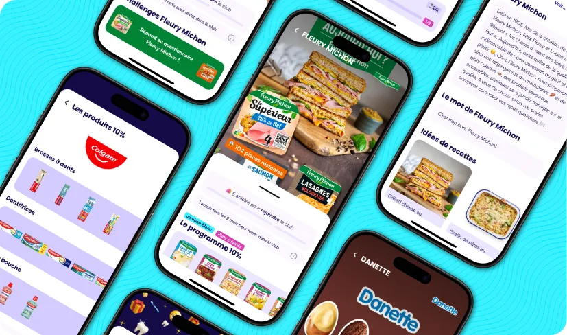Aperçus du corner de marque dans l'application 10%